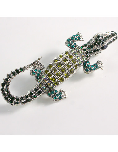 BROSZKA BROSZA KROKODYL Z CYRKONIAMI LOLITA...