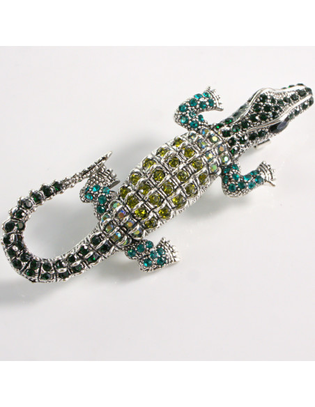 BROSZKA BROSZA KROKODYL Z CYRKONIAMI LOLITA AKCESORIA