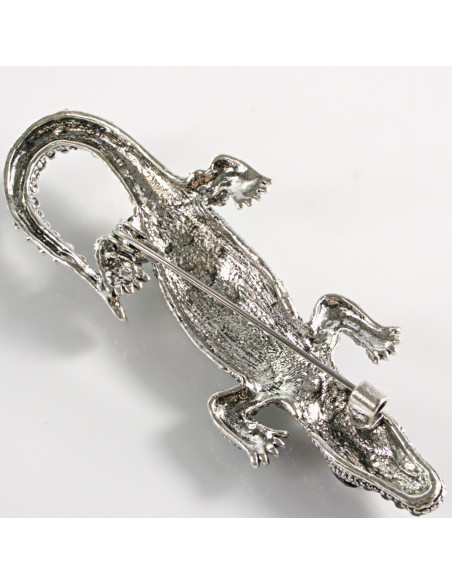 BROSZKA BROSZA KROKODYL Z CYRKONIAMI LOLITA AKCESORIA