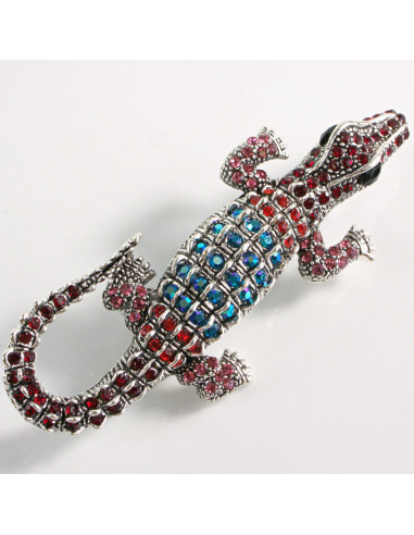 BROSZKA BROSZA KROKODYL Z CYRKONIAMI LOLITA...