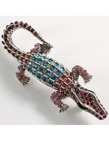 BROSZKA BROSZA KROKODYL Z CYRKONIAMI LOLITA...