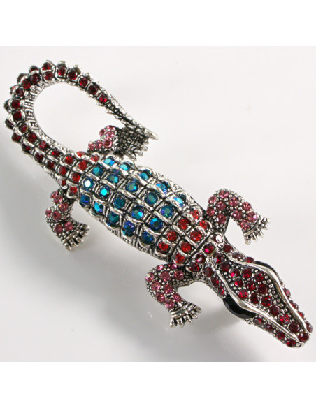 BROSZKA BROSZA KROKODYL Z CYRKONIAMI LOLITA AKCESORIA