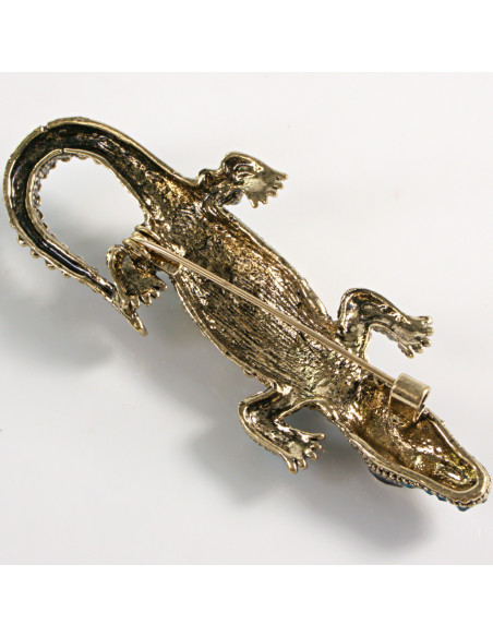 BROSZKA BROSZA KROKODYL Z CYRKONIAMI LOLITA AKCESORIA