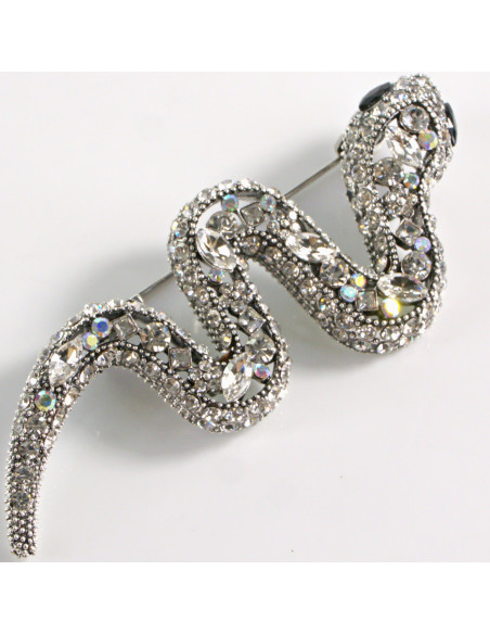 BROSZKA BROSZA WĄŻ Z CYRKONIAMI LOLITA AKCESORIA