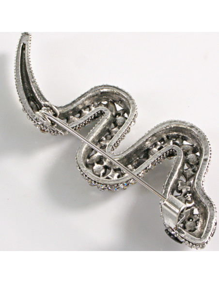 BROSZKA BROSZA NIEBIESKI WĄŻ Z CYRKONIAMI LOLITA AKCESORIA