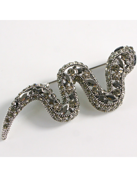 BROSZKA BROSZA WĄŻ Z CYRKONIAMI LOLITA AKCESORIA