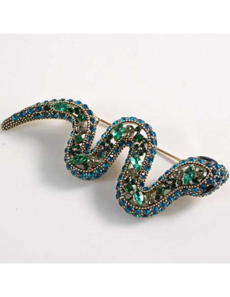 BROSZKA BROSZA WĄŻ Z CYRKONIAMI LOLITA AKCESORIA
