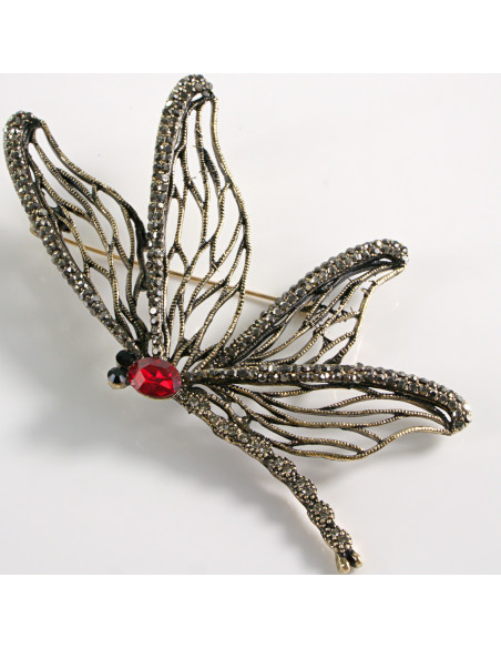 BROSZKA BROSZA AŻUROWA WAŻKA VINTAGE XL  LOLITA AKCESORIA