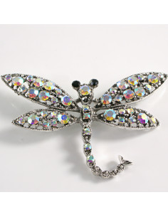 BROSZKA BROSZA  KLASYCZNA WAŻKA CRYSTAL AB LOLITA AKCESORIA