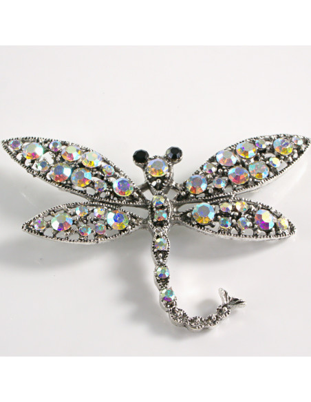 BROSZKA BROSZA  KLASYCZNA WAŻKA CRYSTAL AB LOLITA AKCESORIA