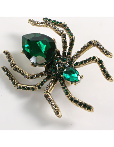 BROSZKA BROSZA  KLASYCZNY ZIELONY PAJĄK   LOLITA AKCESORIA