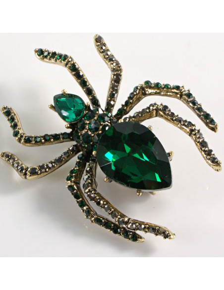 BROSZKA BROSZA  KLASYCZNY ZIELONY PAJĄK   LOLITA AKCESORIA