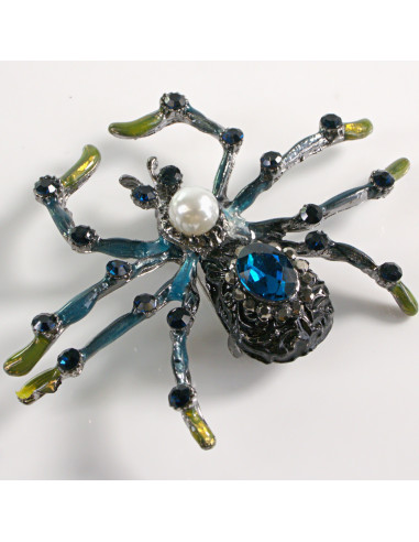 BROSZKA BROSZA  KLASYCZNY PAJĄK Z PERŁĄ...
