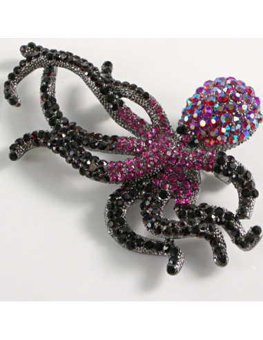 BROSZKA BROSZA OŚMIOENICA Z KAMIENIAMI  LOLITA...