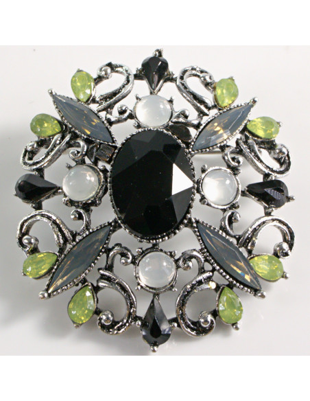 BROSZKA BROSZA WIKTORIAŃSKI MEDALION VINTAGE LOLITA AKCESORIA