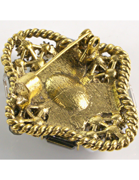 BROSZKA BROSZA WIKTORIAŃSKI MEDALION VINTAGE LOLITA AKCESORIA