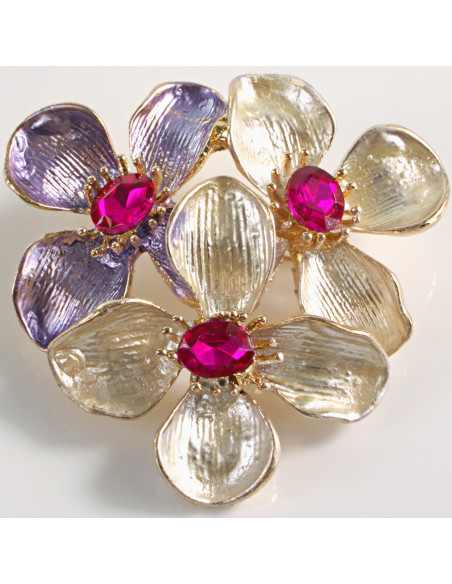 BROSZKA BROSZA TRZY KWIATY LOLITA AKCESORIA