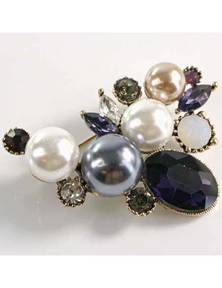 BROSZKA BROSZA RÓG OBFITOŚCI PERŁA PERŁY LOLITA AKCESORIA