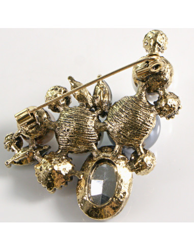 BROSZKA BROSZA RÓG OBFITOŚCI PERŁA PERŁY LOLITA...