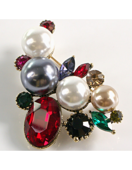 BROSZKA BROSZA RÓG OBFITOŚCI PERŁA PERŁY LOLITA AKCESORIA