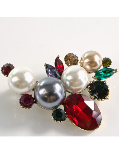 BROSZKA BROSZA RÓG OBFITOŚCI PERŁA PERŁY LOLITA...