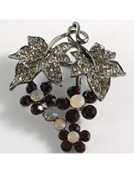 BROSZKA BROSZA KIŚĆ Z KWIATKAMI BORDOWE KWIATKI LOLITA AKCESORIA