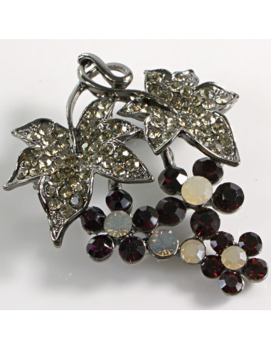 BROSZKA BROSZA KIŚĆ Z KWIATKAMI BORDOWE KWIATKI...