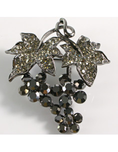 BROSZKA BROSZA KIŚĆ Z KWIATKAMI GRAFITOWE KWIATKI LOLITA...