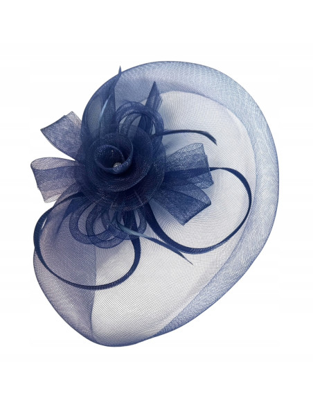 STROIK na GŁOWĘ Z OZDOBĄ TOCZEK FASCYNATOR Z PIÓRAMI Lolita AKCESORIA