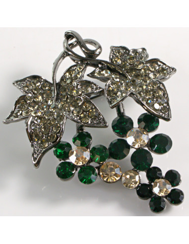 BROSZKA BROSZA KIŚĆ Z KWIATKAMI ZIELONE KWIATKI...