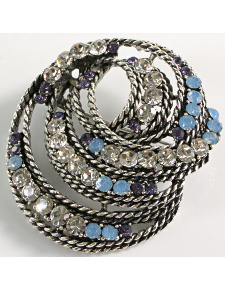 BROSZKA BROSZA NIEBIESKO - SZARY ZAWIJAS  ŚLIMAK LOLITA AKCESORIA