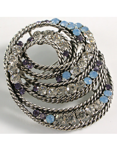 BROSZKA BROSZA NIEBIESKO - SZARY ZAWIJAS...