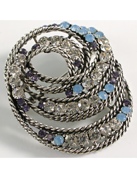 BROSZKA BROSZA NIEBIESKO - SZARY ZAWIJAS  ŚLIMAK LOLITA AKCESORIA