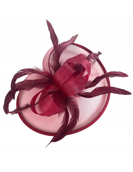 STROIK na GŁOWĘ Z OZDOBĄ TOCZEK FASCYNATOR Z PIÓRAMI Lolita AKCESORIA