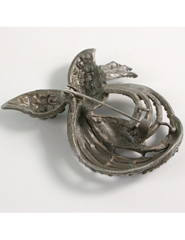 BROSZKA BROSZA STARE ZŁOTO  ZAWIJAS z KOKARDĄ...