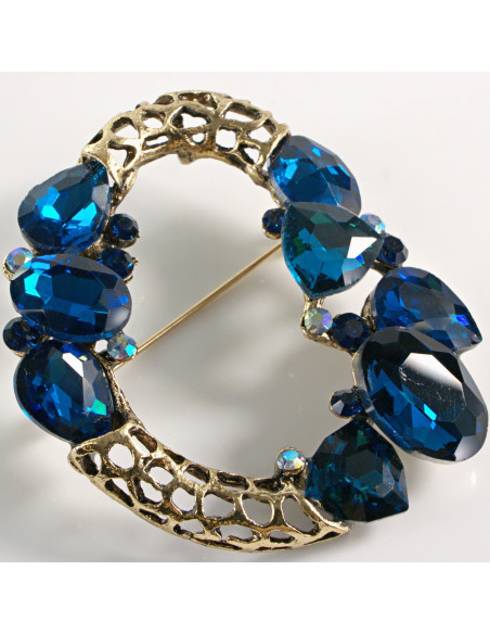 BROSZKA BROSZA ASYMETRYCZNY WIENIEC  NIEBIESKI LOLITA AKCESORIA