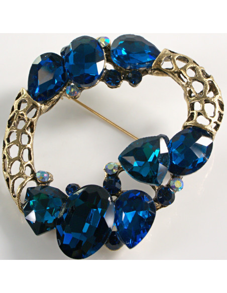 BROSZKA BROSZA ASYMETRYCZNY WIENIEC  NIEBIESKI LOLITA AKCESORIA