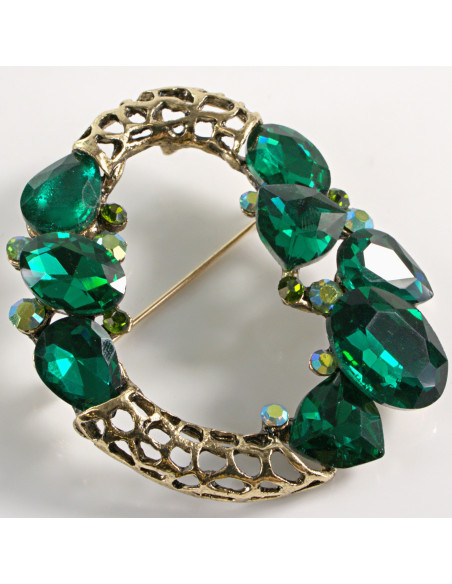 BROSZKA BROSZA ASYMETRYCZNY WIENIEC ZIELONY LOLITA AKCESORIA