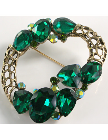 BROSZKA BROSZA ASYMETRYCZNY WIENIEC ZIELONY...