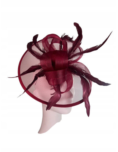 STROIK na GŁOWĘ Z OZDOBĄ TOCZEK FASCYNATOR Z PIÓRAMI Lolita AKCESORIA