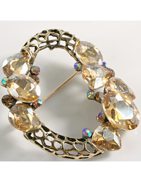 BROSZKA BROSZA ASYMETRYCZNY WIENIEC ZŁOTY LOLITA AKCESORIA