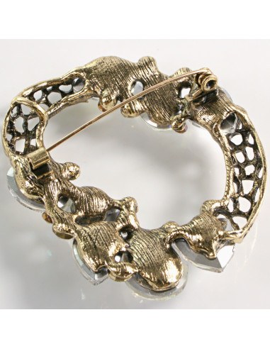 BROSZKA BROSZA ASYMETRYCZNY WIENIEC ZŁOTY...