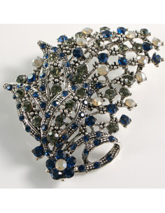 BROSZKA BROSZA DUŻA  ASYMETRYCZNA BROSZKA Z KAMIENIAMI...