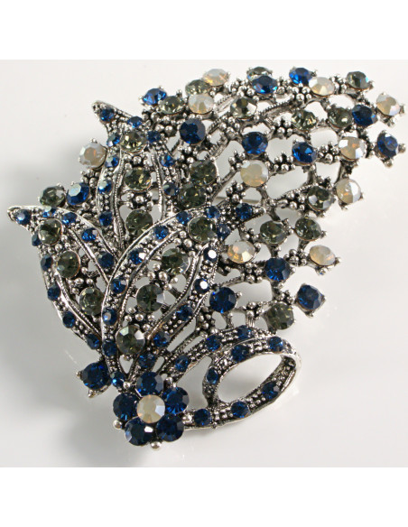 BROSZKA BROSZA DUŻA  ASYMETRYCZNA BROSZKA Z KAMIENIAMI LOLITA AKCESORIA