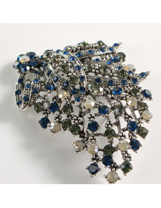 BROSZKA BROSZA DUŻA  ASYMETRYCZNA BROSZKA Z KAMIENIAMI... 2