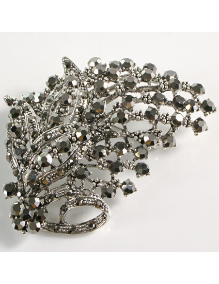 BROSZKA BROSZA DUŻA  ASYMETRYCZNA BROSZKA Z KAMIENIAMI LOLITA AKCESORIA