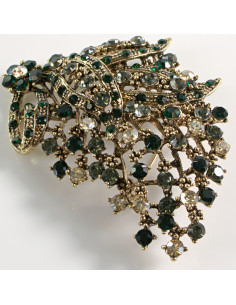 BROSZKA BROSZA DUŻA  ASYMETRYCZNA BROSZKA Z KAMIENIAMI...