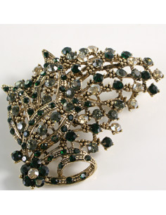 BROSZKA BROSZA DUŻA  ASYMETRYCZNA BROSZKA Z KAMIENIAMI... 2