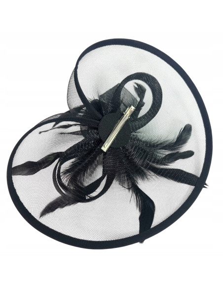 STROIK na GŁOWĘ Z OZDOBĄ TOCZEK FASCYNATOR Z PIÓRAMI Lolita AKCESORIA