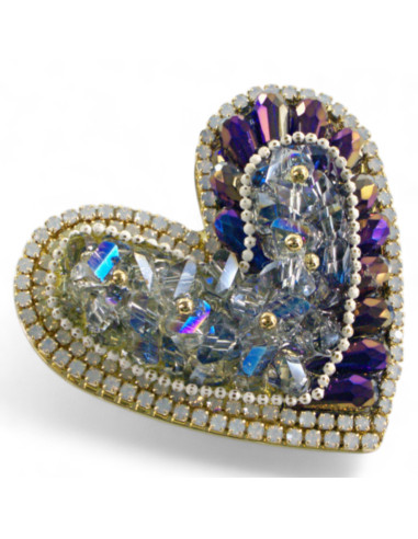 BROSZKA BROSZA  SERCE SERDUSZKO Z KAMIENIAMI...